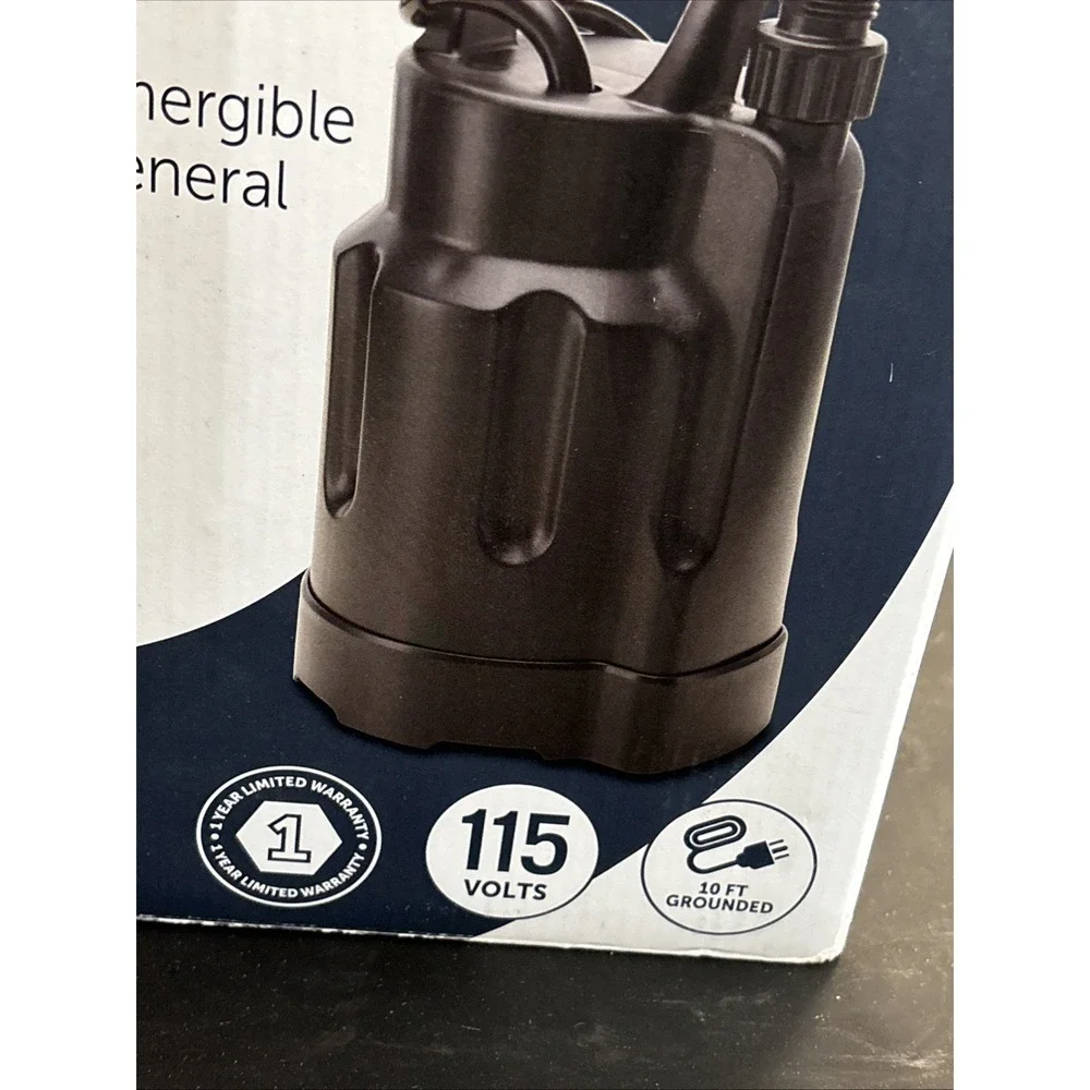 Utilitech 1/3 HP Submersible Utility Pump 30 GPM 115V Model 0955647